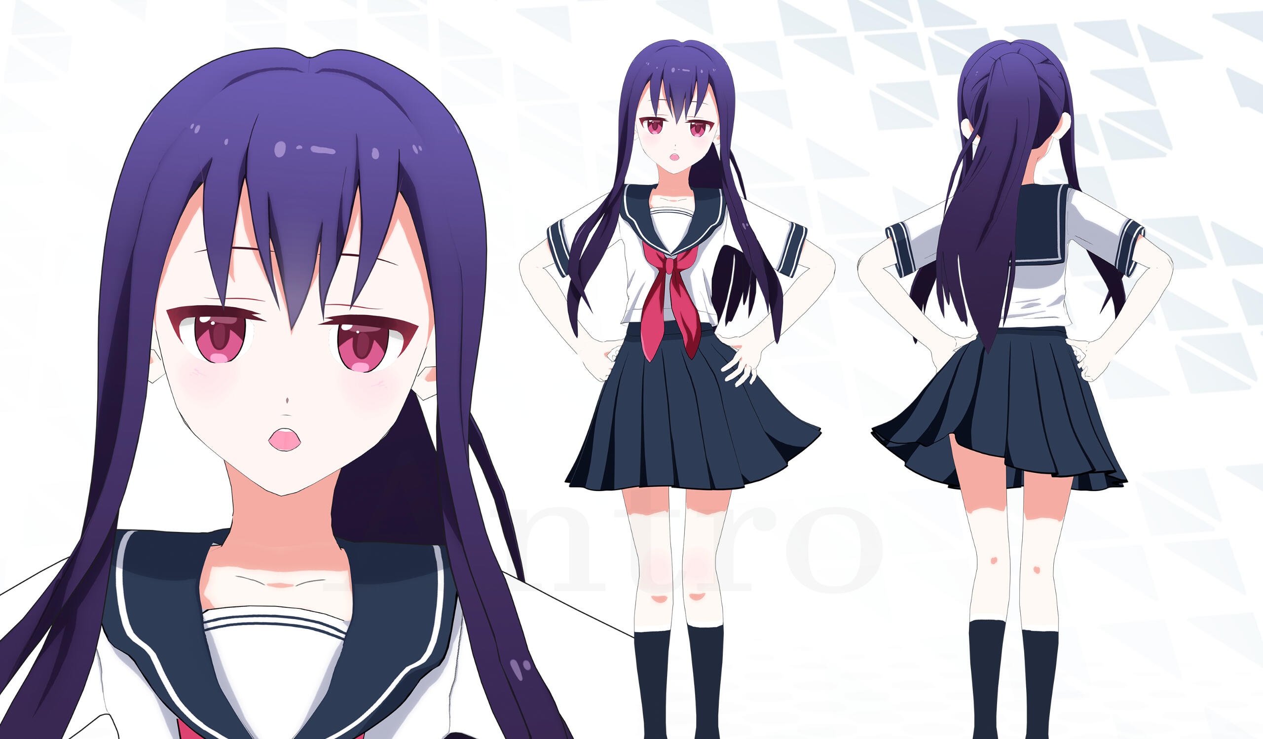 Rika Original 3D Model Render