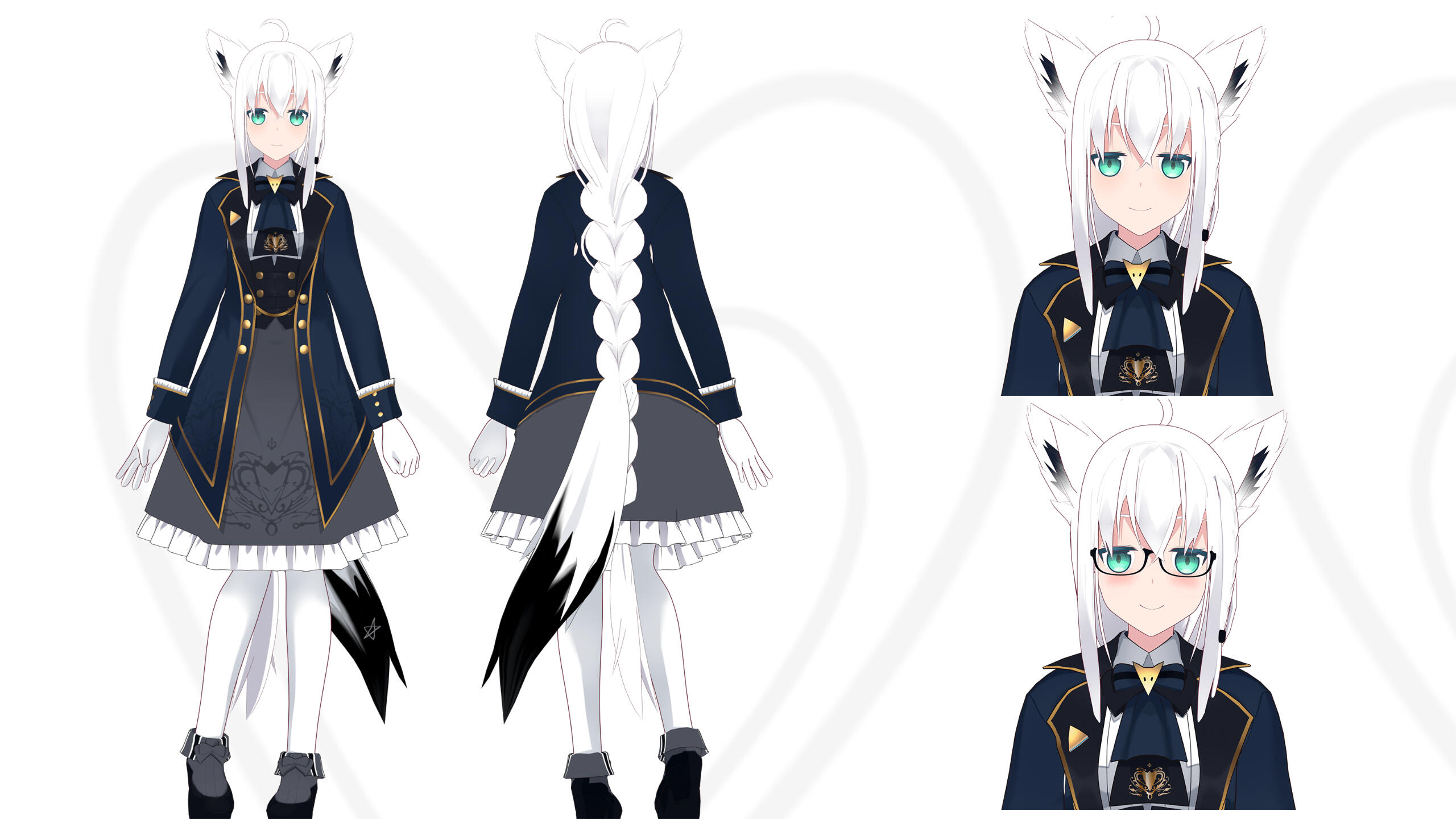 Shirakami Fubuki 3D Model Render